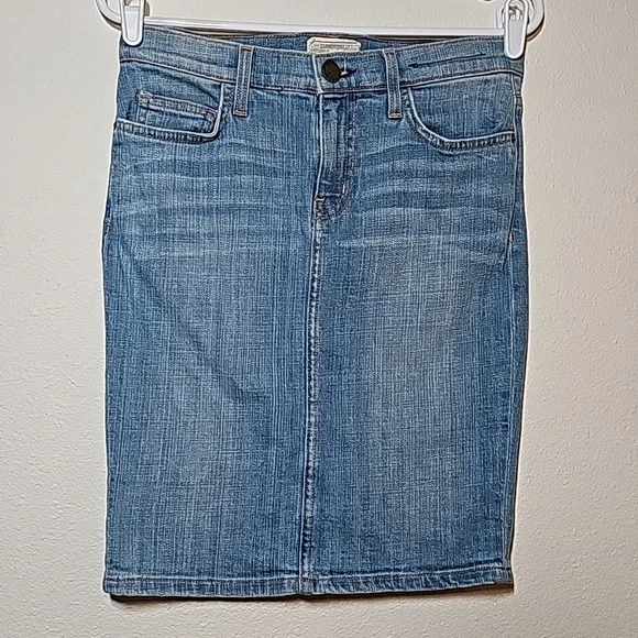 Current/Elliot The Stilleto Pencil Skirt Jean Denim Mid-Length USA Whiskey 26 - Picture 1 of 7
